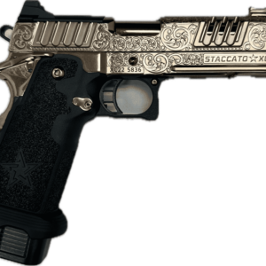 STACCATO XC CUSTOM ENGRAVED ROSE GOLD 9MM LEFT SIDE VIEW