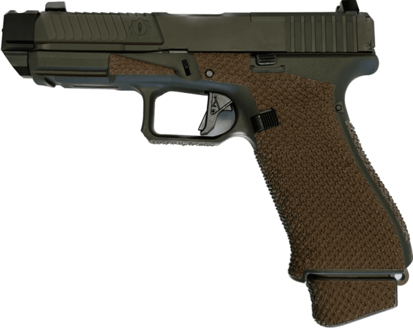 AGENCY ARMS GLOCK 19X SAGE DYNANICS IOS V2 OD GREEN 9MM LEFT SIDE VIEW
