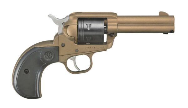 RUGER WRANGLER BURNT BRONZE CERAKOTE 3.75" LEFT SIDE VIEW FRONT ANGLE