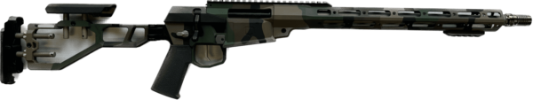 Q THE FIX 16" M81 WOODLAND CAMO .308 LEFT SIDE VIEW