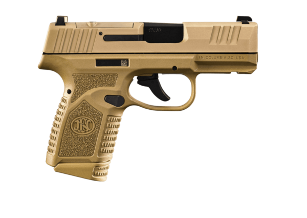 FN REFLEX MRD NO MANUAL SAFETY FDE 9MM LEFT SIDE VIEW