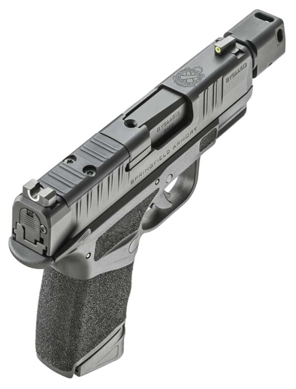SPRINGFIELD ARMORY HELLCAT® RDP 3.8″ MICRO-COMPACT MANUAL SAFETY 9MM TOP RIGHT SIDE VIEW GRIP EXTENSION REAR ANGLE