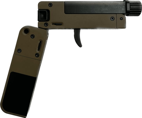 TRAILBLAZER FIREARMS LIFECARD 1 THREADED BARREL BARRET BROWN BLACK 22LR RIGHT SIDE VIEW CLOSED