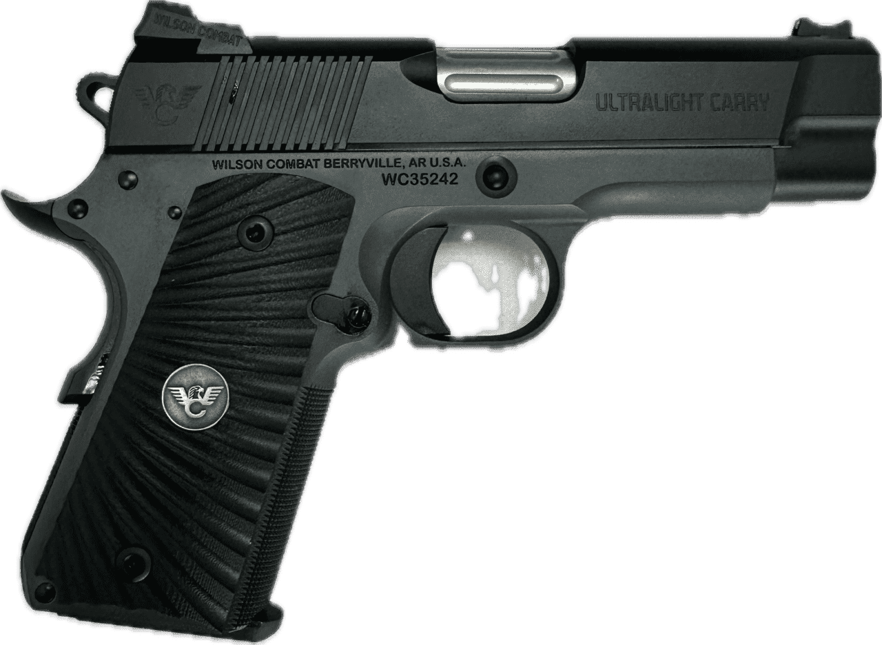 WILSON COMBAT ULTRALIGHT CARRY COMPACT TWO TONE BLACK GREY 9MM LEFT SIDE VIEW
