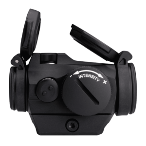 AIMPOINT MICRO H-2 STANDARD/LOW MOUNT TOP RIGHT SIDE VIEW FRONT ANGLE
