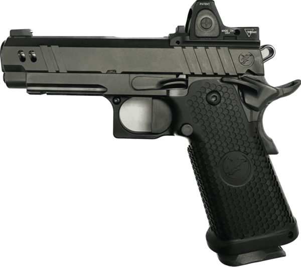 NIGHTHAWK BOARDROOM VICE PRESIDENT DOUBLE STACK IOS W/ RMR & REAR SIGHT FORWARD MOUNT LEFT SIDE VIEW