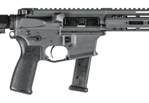 CHRISTENSEN ARMS CA9MM PISTOL 7.5" TUNGSTEN CERAKOTE WITH SBA3 RIGHT SIDE VIEW