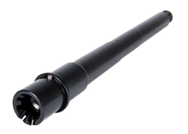 BALLISTIC ADVANTAGE 10" .300 BLACKOUT PISTOL LENGTH AR 15 BARREL MODERN SERIES TOP REAR ANGLE VIEW MUZZLE FACING RIGHT
