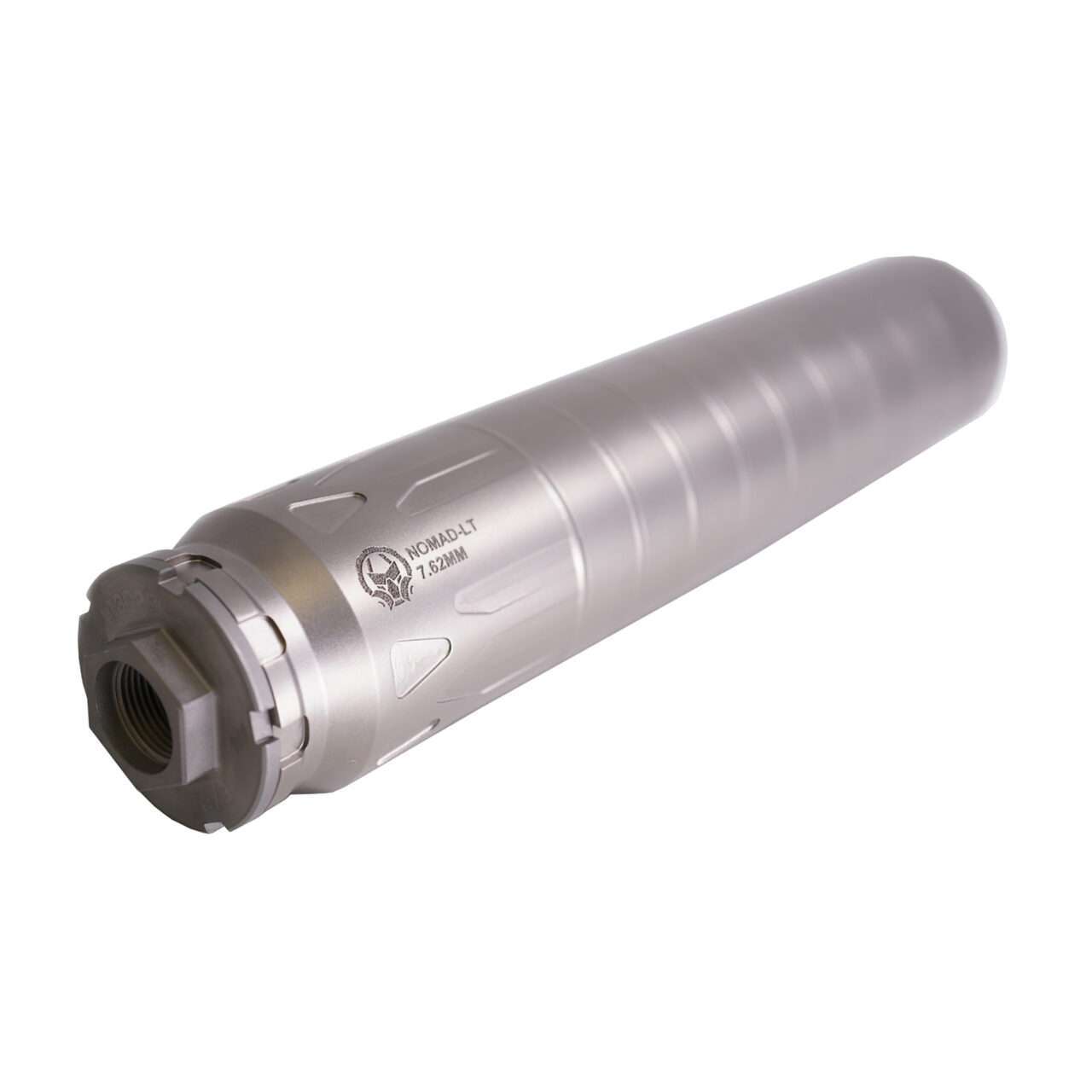 DEAD AIR NOMAD-LTI .30 CALIBER SILENCER TOP RIGHT SIDE VIEW REAR ANGLE