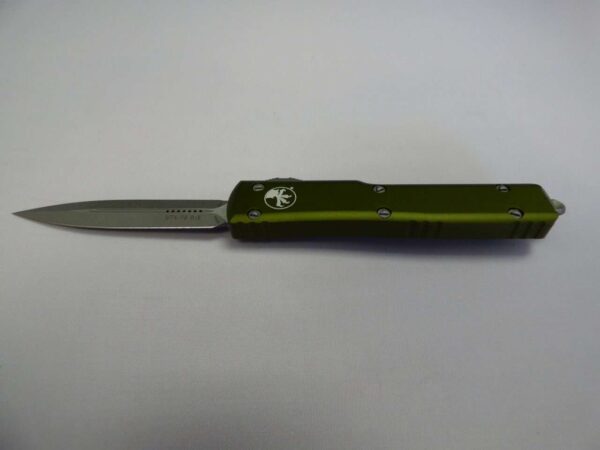 MICROTECH UTX-70 DOUBLE EDGE OD GREEN APOCALYPTIC STANDARD LOGO SIDE