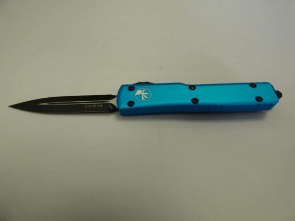 MICROTECH UTX-70 DOUBLE EDGE TURQUOISE STANDARD LABEL