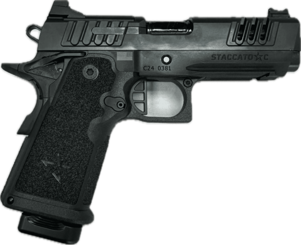 STACCATO C DLC BULL BARREL FLAT TRIGGER X SERRATIONS V3 9MM LEFT SIDE VIEW