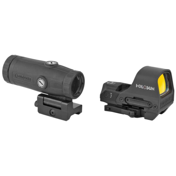 HOLOSUN HS510C/HM3X COMBO LEFT SIDE VIEW FRONT ANGLE MAGNIFIER IN FRONT