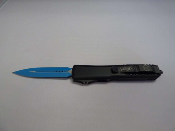 MICROTECH ULTRATECH DOUBLE EDGED JEDI KNIGHT BLUE STANDARD CLIP SIDE