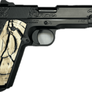 NIGHTHAWK CUSTOM VIP GOVERNMENT BLACK DLC WITH MAMMOTH IVORY GRIPS 9MM RIGHT SIDE VIEW