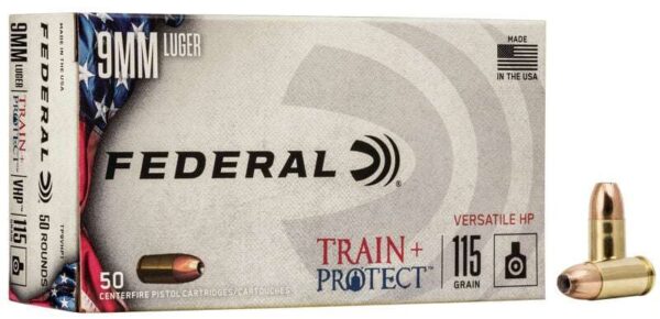 FEDERAL TRAIN AND PROTECT 115GR JHP 50 RND BOX