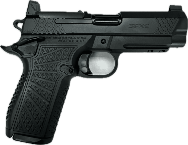 WILSON COMPACT SFX9 LIGHTRAIL COMPACT CARRY OPTIC NIGHT SIGHTS 4" 15RD 9MM LEFT SIDE VIEW