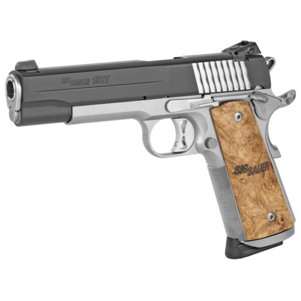 SIG SAUER 1911 STX FULL-SIZE CUSTOM SHOP .45 ACP 5" LEFT SIDE VIEW FRONT ANGLE