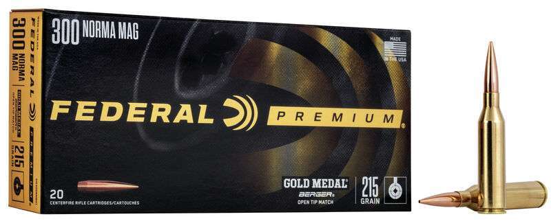 FEDERAL GOLD MEDAL BERGER 300 NORMA MAG 215GR