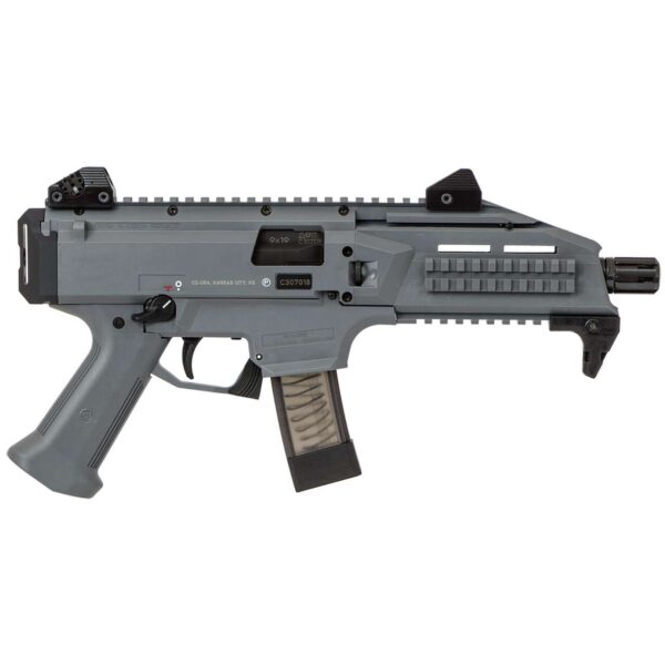 CZ SCOPRION EVO 3 S1 PISTOL BATTLEHIP GREY LOW CAPACITY 10RD 9MM RIGHT SIDE VIEW