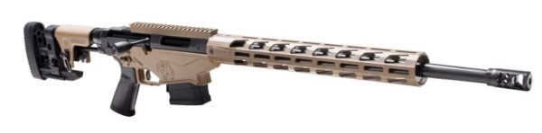 RUGER PRECISION RIFLE DAVIDSONS DARK EARTH RIGHT SIDE VIEW FRONT ANGLE