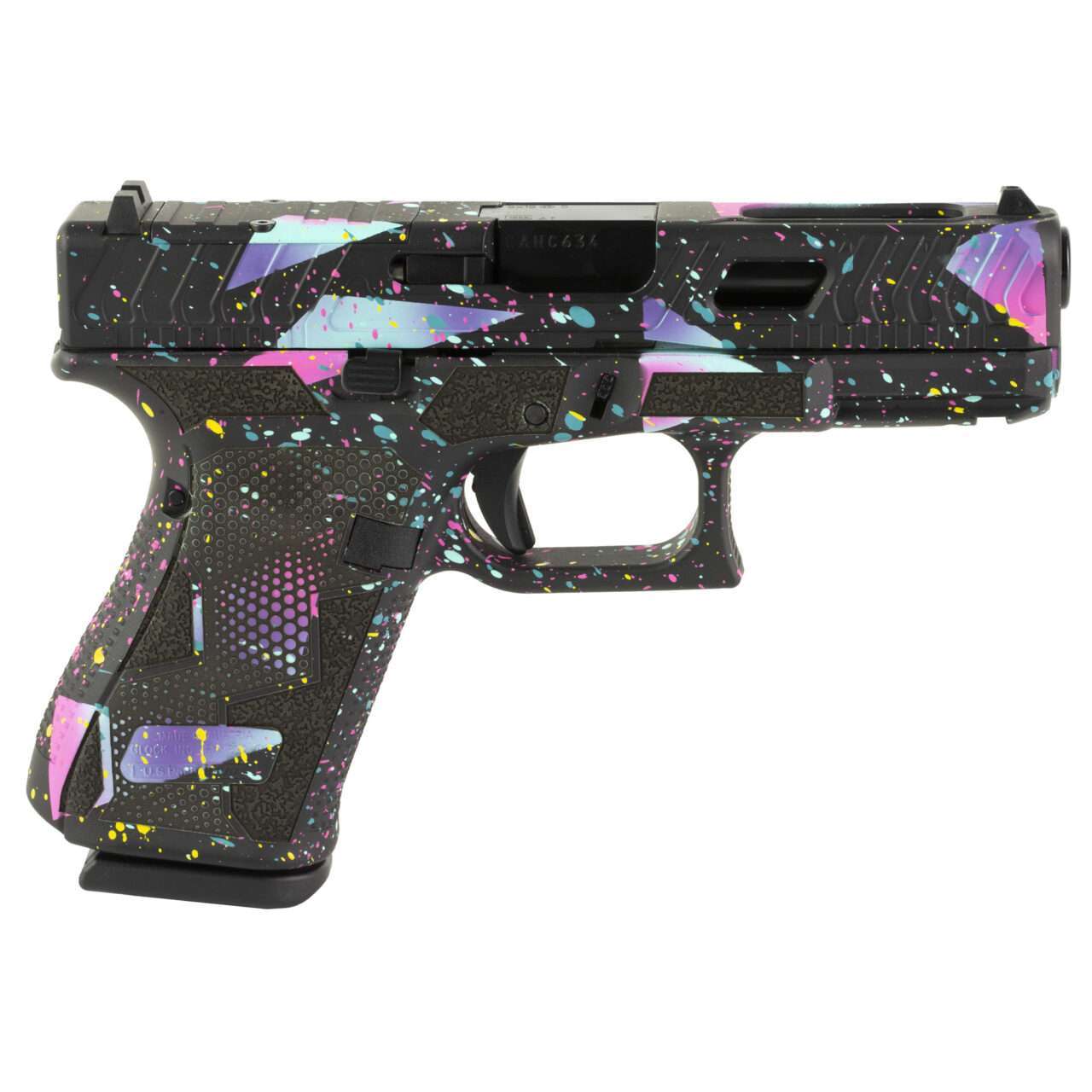 GLOCK SHARK COAST TACTICAL 19G5 OPTIC READY 80S NITE 9MM LEFT SIDE VIEW FRONT ANGLE