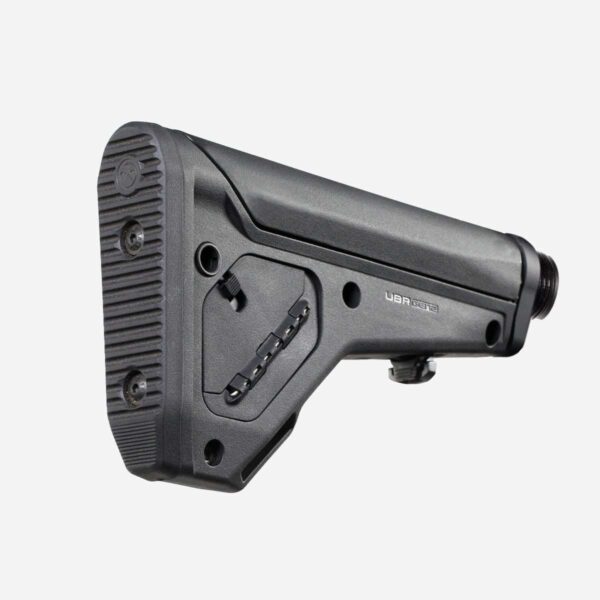 MAGPUL UBR GEN 2 COLLAPSIBLE STOCK BLACK RIGHT SIDE VIEW REAR ANGLE