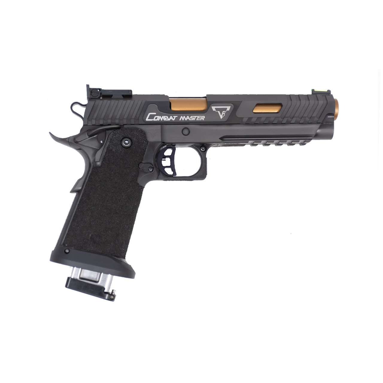 TARAN TACTICAL JOHN WICK 3 COMBAT MASTER 9MM RIGHT SIDE VIEW TRIGGER GRIP CLOSE UP