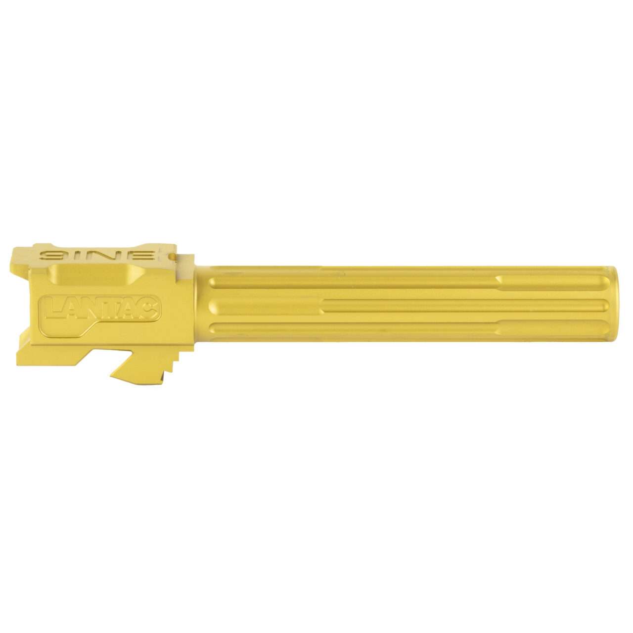 LANTAC GLOCK 9INE G17 NON-THREADED UPGRADE BARREL BRONZE RIGHT SIDE VIEW FRONT ANGLE