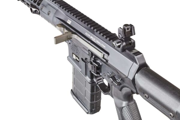LWRC REPR MKII SIDE CHARGING PROOF RESEARCH 16" 7.62X51 NATO TOP LEFT SIDE VIEW REAR ANGLE RECEIVER CLOSE UP