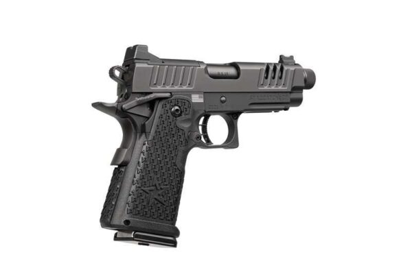 staccato c2 dpo tactical threaded stainless steel barrel x series serrations right side view rear angle