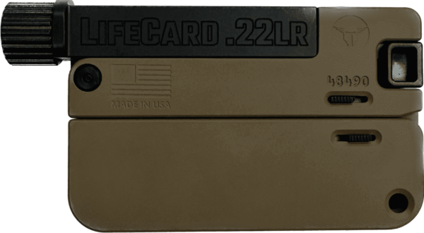 TRAILBLAZER FIREARMS LIFECARD 1 THREADED BARREL BARRET BROWN BLACK 22LR LEFT SIDE VIEW CLOSED
