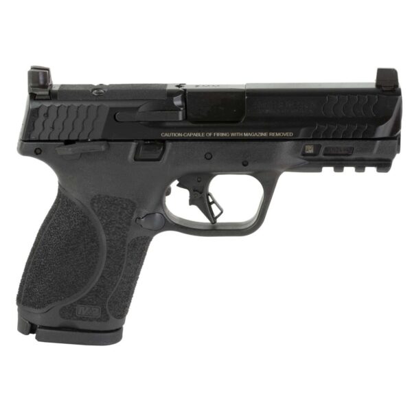 SMITH AND WESSON M&P9 M2.0 4" THUMB SAFETY OPTICS READ COMPACT SERIES TOP LEFT SIDE VIEW FRONT ANGLE