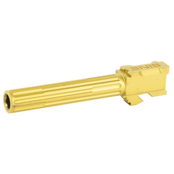 LANTAC GLOCK 9INE G17 NON-THREADED UPGRADE BARREL BRONZE LEFT SIDE VIEW FRONT ANGLE
