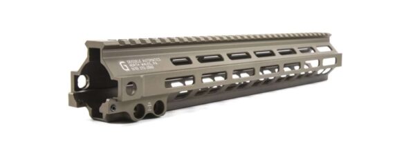 GEISSELE 13.5" SUPER MODULAR RAIL MK8 M-LOK DDC RIGHT SIDE VIEW REAR ANGLE