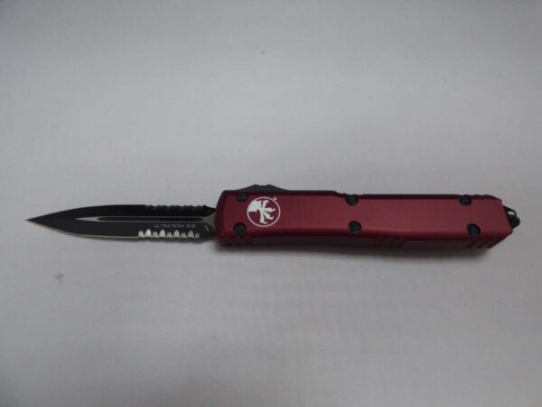MICROTECH ULTRATECH DOUBLE EDGE MERLOT PARTIAL SERRRATED LABEL
