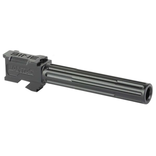 LANTAC GLOCK 9INE G17 NON-THREADED UPGRADE BARREL BLACK RIGHT SIDE VIEW FRONT ANGLE