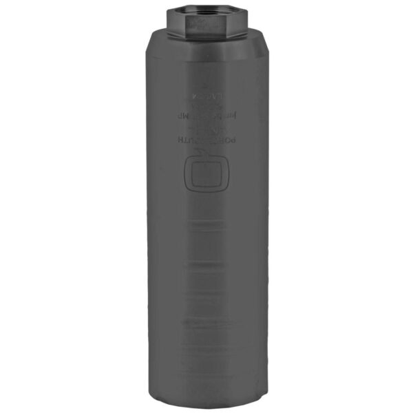 Q JUMBO SHRIMP SILENCER VERTICAL VIEW MUZZLE DOWN