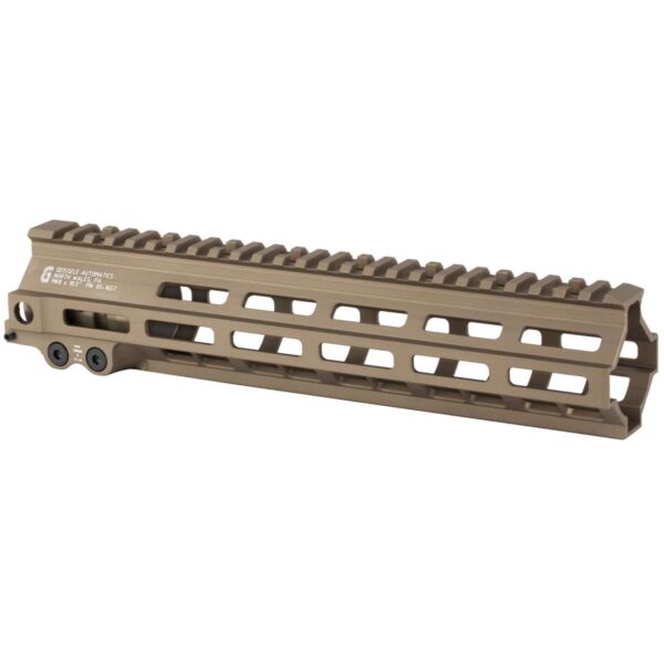 GEISSELE 10.5" SUPER MODULAR RAIL MK8 M-LOK® DDC TOP RIGHT SIDE VIEW FRONT ANLGE