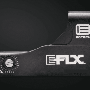EOTECH EFLX MINI RED DOT SIGHT 3MOA BLACK GEN1 TOP RIGHT SIDE VIEW REAR ANGLE