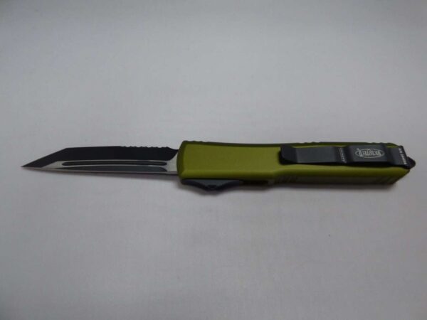 MICROTECH ULTRATECH TANTO EDGE OD GREEN PARTIAL SERRATED EDGE UP