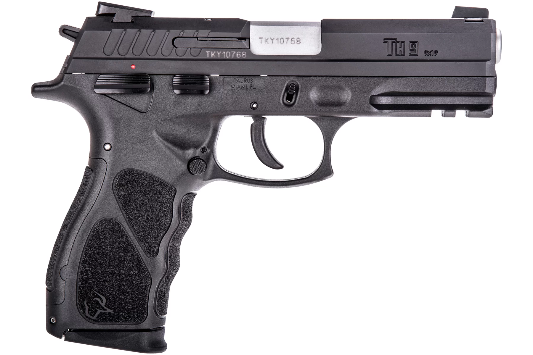 TAURUS TH9 MATTE BLACK RIGHT SIDE VIEW FRONT ANGLE