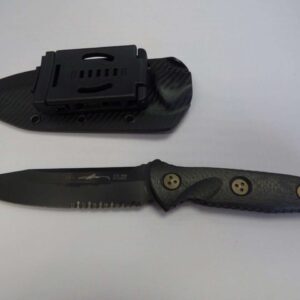 MICROTECH SOCOM ALPHA SINGLE EDGE SIGNATURE SERIES CARBON FIBER HANDLE DLC PARTIAL SERRATED LABEL