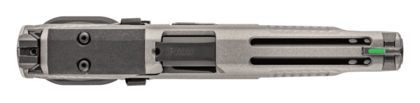 SMITH & WESSON PERFORMANCE CENTER M&P9 2.0 COMPETITOR FULL SIZE 17RND TOP VIEW MUZZLE FACING RIGHT