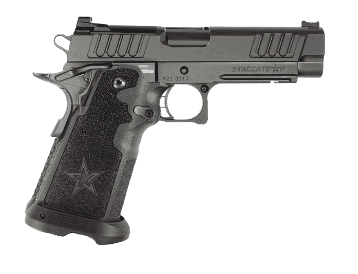 STACCATO P DLC BULL BARREL G2 TACTICAL TEXTURE GRIP RIGHT SIDE VIEW