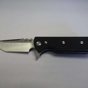 CHAVES T.A.K. BLACK G-10 SCALES BELT FINISH TANTO EDGE DOWN