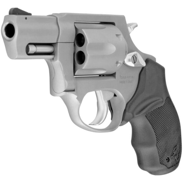 TAURUS 856 38SPL +P MATTE STAINLESS 2" LEFT SIDE VIEW FRONT ANGLE