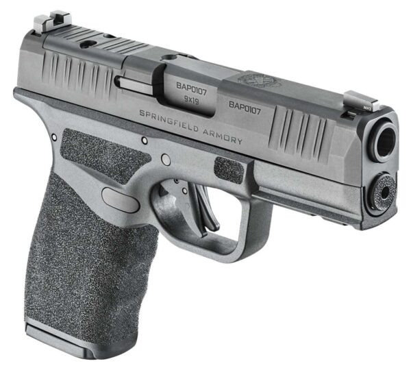 SPRINGFIELD ARMORY HELLCAT PRO OSP TOP RIGHT SIDE VIEW FRONT ANGLE