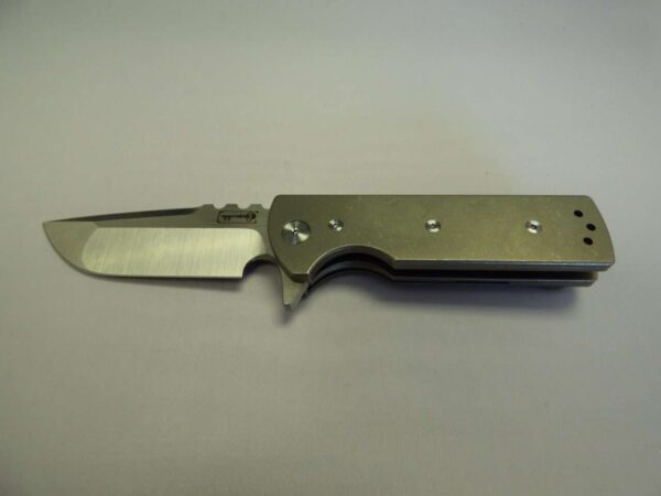 CHAVES T.A.K. STONEWASHED TITANIUM BELT FINISH DROP POINT LABEL