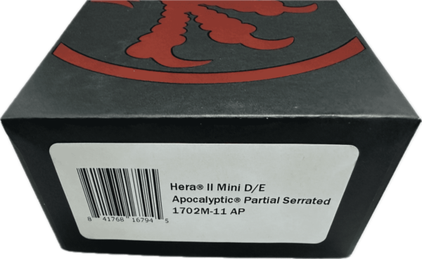MICROTECH KNIVES MINI HERA II DOUBLE EDGE PARTIAL SERRATED APOCALYPTIC BOX/LABEL
